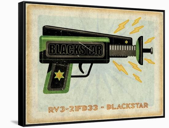 Blackstar Ray Gun-John W Golden-Framed Stretched Canvas