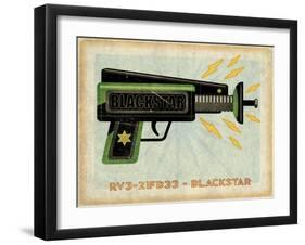 Blackstar Ray Gun-John W Golden-Framed Giclee Print