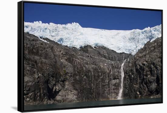 Blackstone Glacier on Prince William Sound in Alaska-Paul Souders-Framed Stretched Canvas