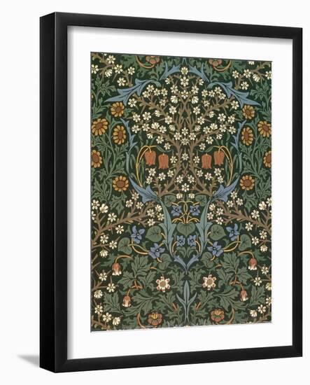 'Blackthorn' Wallpaper, Designed by William Morris (1834-96), 1892-William Morris-Framed Giclee Print