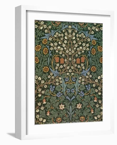 'Blackthorn' Wallpaper, Designed by William Morris (1834-96), 1892-William Morris-Framed Giclee Print