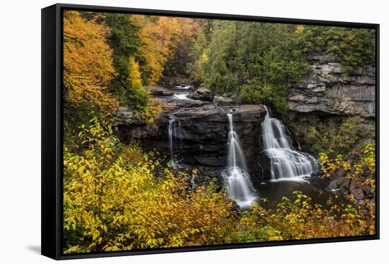 Blackwater Falls in autumn in Blackwater Falls State Park in Davis, West Virginia, USA-Chuck Haney-Framed Stretched Canvas