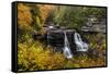 Blackwater Falls in autumn in Blackwater Falls State Park in Davis, West Virginia, USA-Chuck Haney-Framed Stretched Canvas