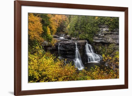 Blackwater Falls in autumn in Blackwater Falls State Park in Davis, West Virginia, USA-Chuck Haney-Framed Photographic Print