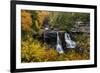 Blackwater Falls in autumn in Blackwater Falls State Park in Davis, West Virginia, USA-Chuck Haney-Framed Photographic Print