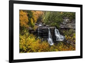 Blackwater Falls in autumn in Blackwater Falls State Park in Davis, West Virginia, USA-Chuck Haney-Framed Photographic Print