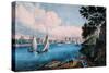 Blackwell Island-Currier & Ives-Stretched Canvas