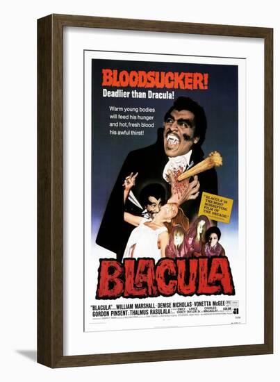 Blacula, US poster, William Marshall, 1972-null-Framed Art Print