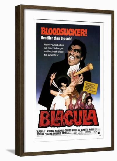 Blacula, US poster, William Marshall, 1972-null-Framed Art Print