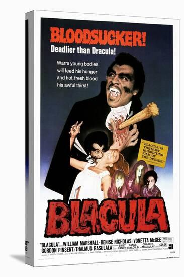 Blacula, US poster, William Marshall, 1972-null-Stretched Canvas