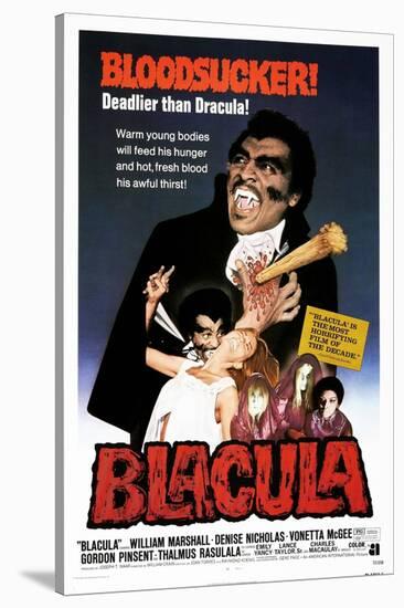 Blacula, US poster, William Marshall, 1972-null-Stretched Canvas