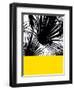 Blacvk&Wh_PalmLeaves_Yellow.jpg-Dominique Vari-Framed Art Print