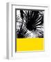 Blacvk&Wh_PalmLeaves_Yellow.jpg-Dominique Vari-Framed Art Print