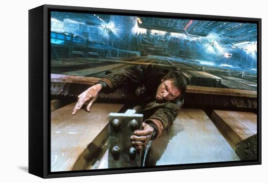 BLADE RUNNER, 1981 directed by RIDLEY SCOTT Harrison Ford (photo)-null-Framed Stretched Canvas