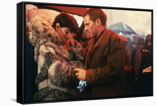 BLADE RUNNER, 1981 directed by RIDLEY SCOTT Sean Young / Harrison Ford (photo)-null-Framed Stretched Canvas