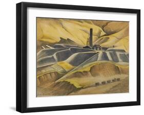 Blaencwm Colliery from the Mountain, c.1943-Isabel Alexander-Framed Giclee Print