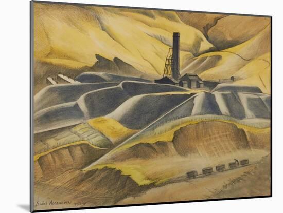 Blaencwm Colliery from the Mountain, c.1943-Isabel Alexander-Mounted Giclee Print