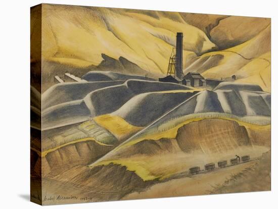 Blaencwm Colliery from the Mountain, c.1943-Isabel Alexander-Stretched Canvas