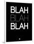 Blah Blah Blah Black-NaxArt-Framed Art Print