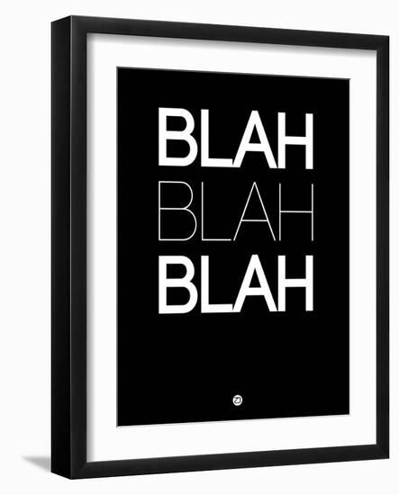 Blah Blah Blah Black-NaxArt-Framed Art Print