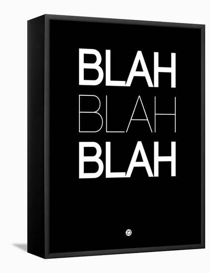 Blah Blah Blah Black-NaxArt-Framed Stretched Canvas