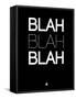 Blah Blah Blah Black-NaxArt-Framed Stretched Canvas