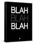 Blah Blah Blah Black-NaxArt-Framed Stretched Canvas