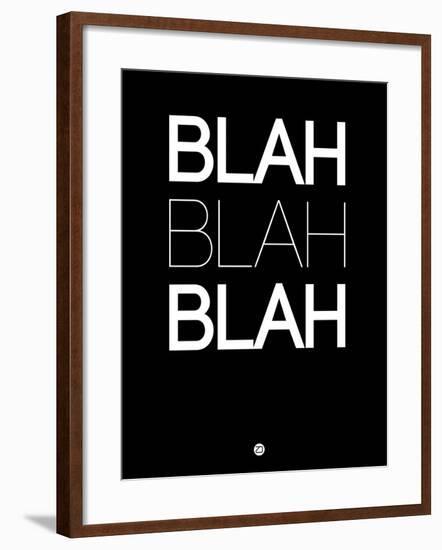 Blah Blah Blah Black-NaxArt-Framed Art Print