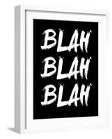 Blah Blah Blah Black-NaxArt-Framed Art Print