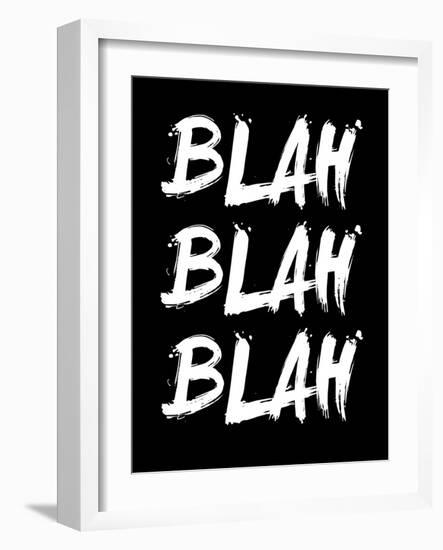 Blah Blah Blah Black-NaxArt-Framed Art Print