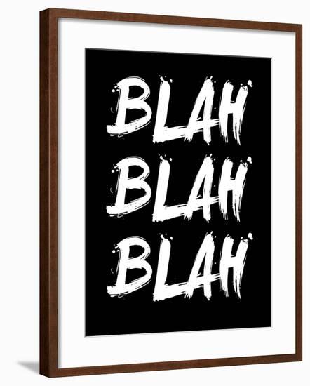 Blah Blah Blah Black-NaxArt-Framed Art Print