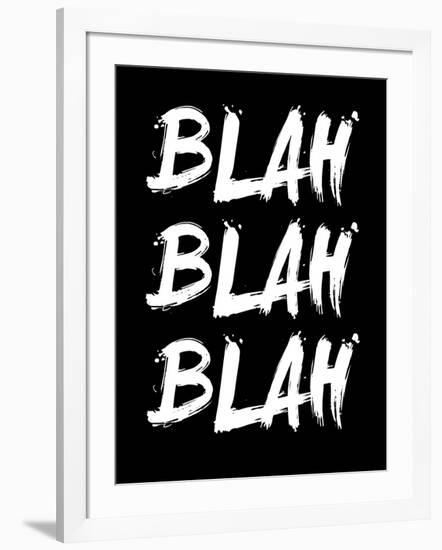 Blah Blah Blah Black-NaxArt-Framed Art Print