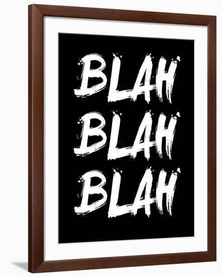 Blah Blah Blah Black-NaxArt-Framed Art Print