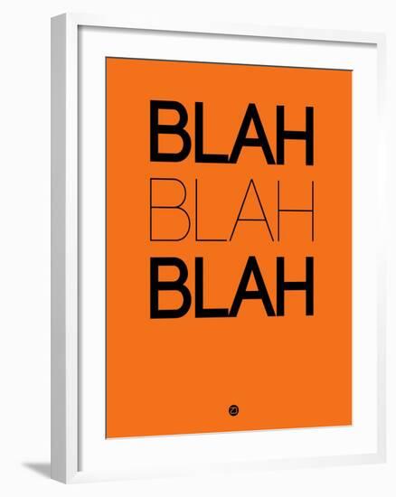 Blah Blah Blah Orange-NaxArt-Framed Art Print