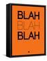 Blah Blah Blah Orange-NaxArt-Framed Stretched Canvas