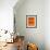 Blah Blah Blah Orange-NaxArt-Framed Art Print displayed on a wall