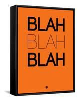 Blah Blah Blah Orange-NaxArt-Framed Stretched Canvas