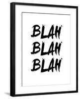 Blah Blah Blah White-NaxArt-Framed Art Print