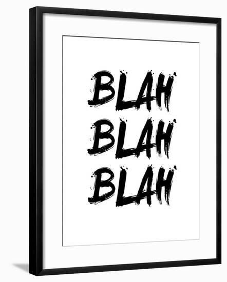 Blah Blah Blah White-NaxArt-Framed Art Print