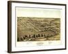 Blairstown, Iowa - Panoramic Map-Lantern Press-Framed Art Print