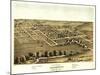 Blairstown, Iowa - Panoramic Map-Lantern Press-Mounted Art Print