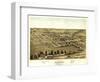 Blairstown, Iowa - Panoramic Map-Lantern Press-Framed Art Print