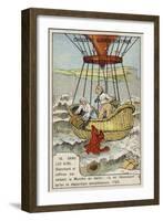 Blanchard and Jeffries Make the First Successful Balloon Flight across the English Channel, 1785-null-Framed Giclee Print