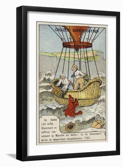 Blanchard and Jeffries Make the First Successful Balloon Flight across the English Channel, 1785-null-Framed Giclee Print