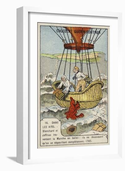 Blanchard and Jeffries Make the First Successful Balloon Flight across the English Channel, 1785-null-Framed Giclee Print