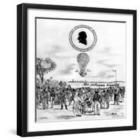 Blanchard's Balloon, 1790-null-Framed Premium Giclee Print