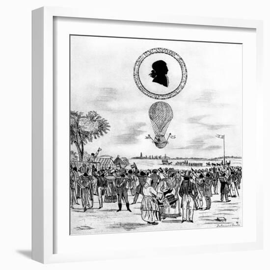 Blanchard's Balloon, 1790-null-Framed Giclee Print