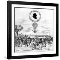 Blanchard's Balloon, 1790-null-Framed Giclee Print