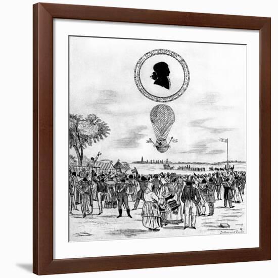 Blanchard's Balloon, 1790-null-Framed Giclee Print