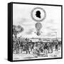 Blanchard's Balloon, 1790-null-Framed Stretched Canvas